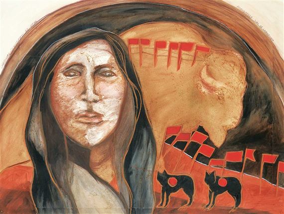 Poundmaker - Son of Crowfoot by Joane Cardinal-Schubert, 1992