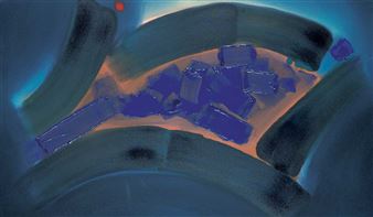 Untitled - Blue Swoosh - Phillip Mann