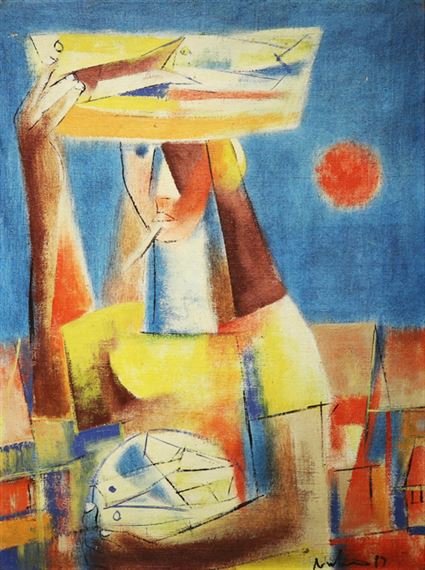 Fish Vendor by Angelito Antonio, 1987