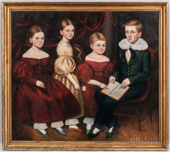 Historical Family Portrait, 4 People Victorian Portrait