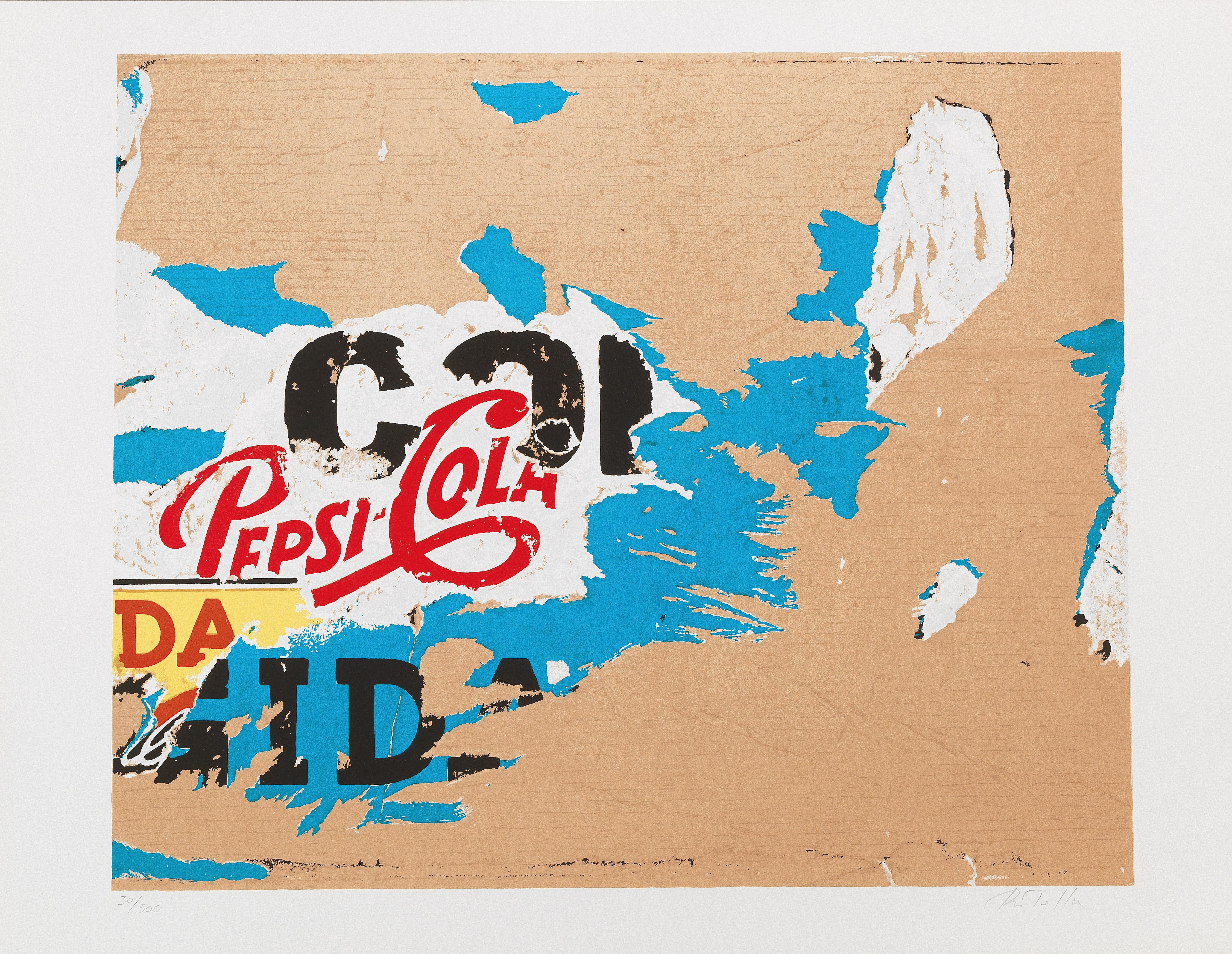 "Pepsi" by Mimmo Rotella, 1980
