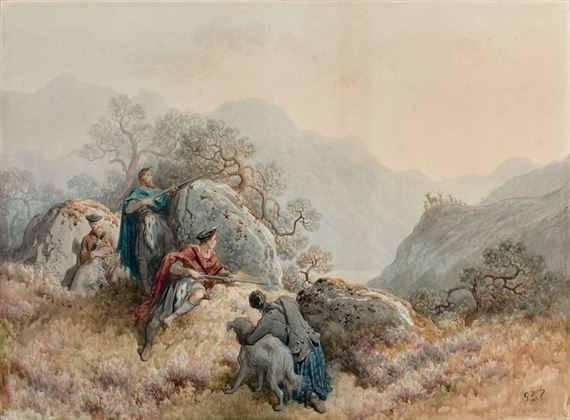 Gustave Dore Chasse Au Cerf A L Approche Dans Les Highlands Ecosse Mutualart