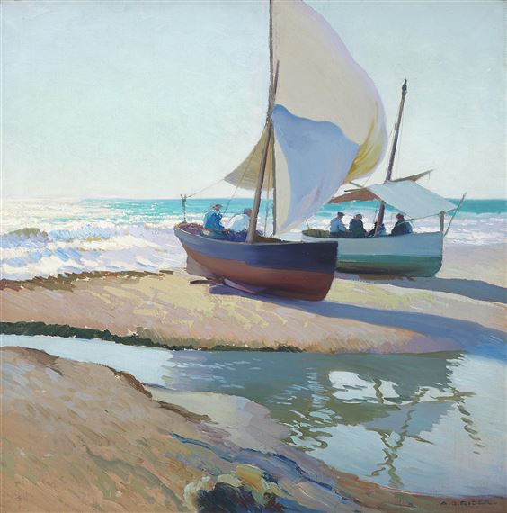 Arthur Grover Rider | Low tide on the jetty | MutualArt