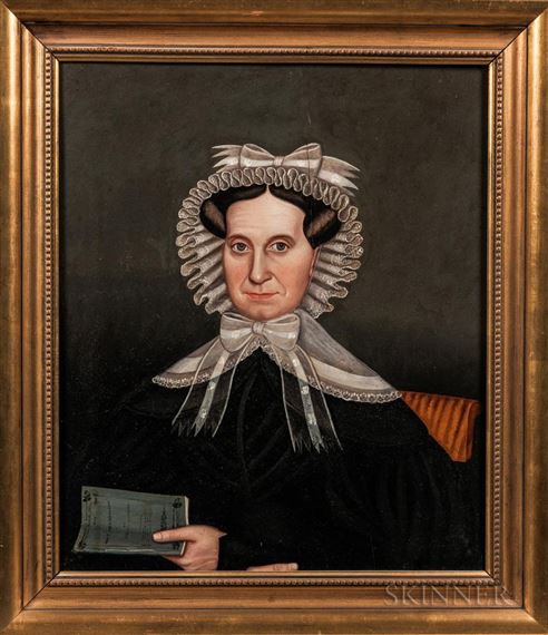 Mrs. Clarissa Hovey AE 52 by Milton W. Hopkins, 1830