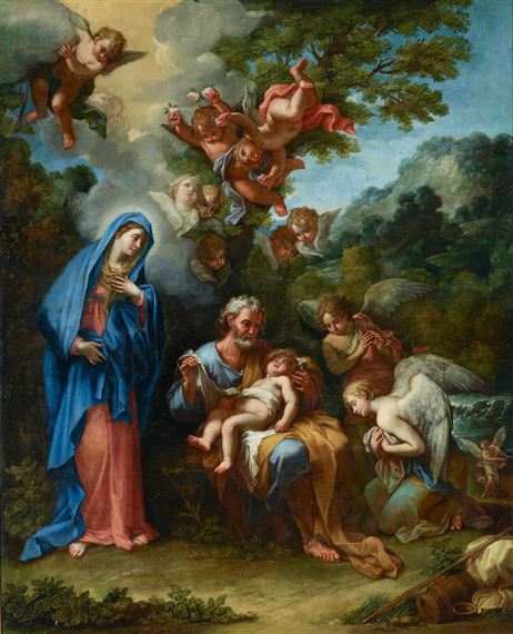 The rest on the flight into Egypt by Giovanni Odazzi