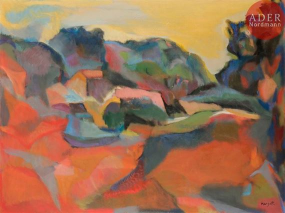 Beaurecueil, Les Maisons sur la colline by Jean Marzelle