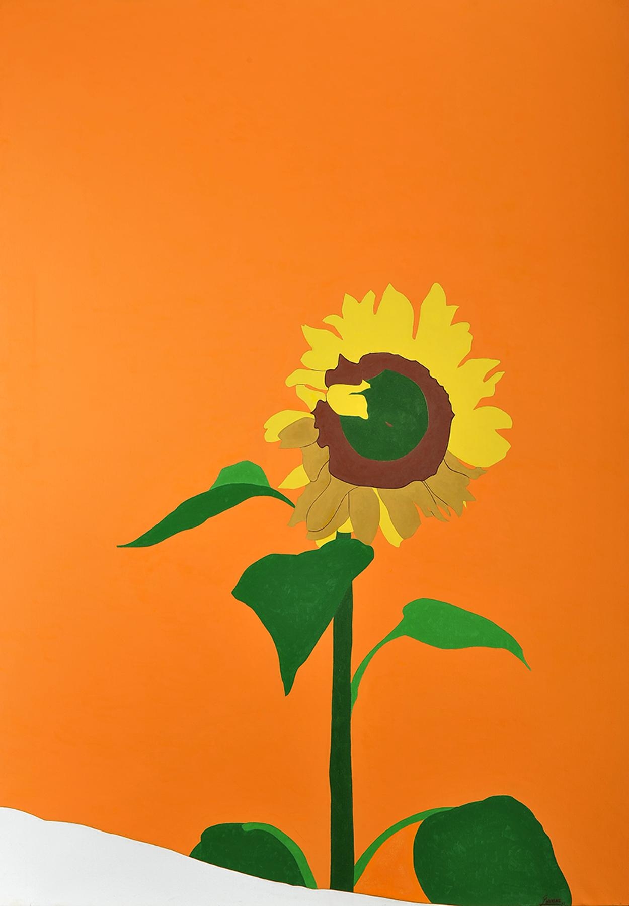 Artwork by Nikias Skapinakis, O girassol generoso, Made of Oil on canvas