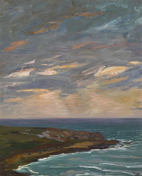 SUNSET, THE CARAVAN by John Lavery, 1911