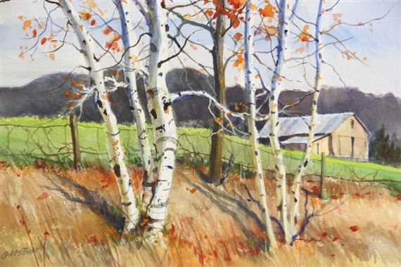 Fall scene with birches by Bernie Gerstner