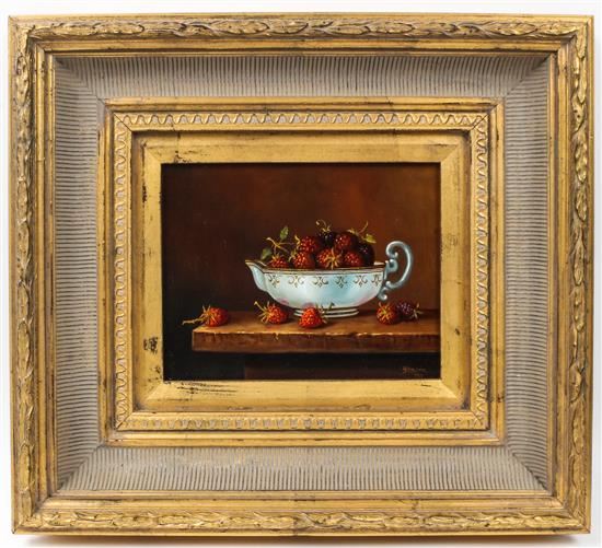 Still Life with Raspberries by Tibor Filkorn