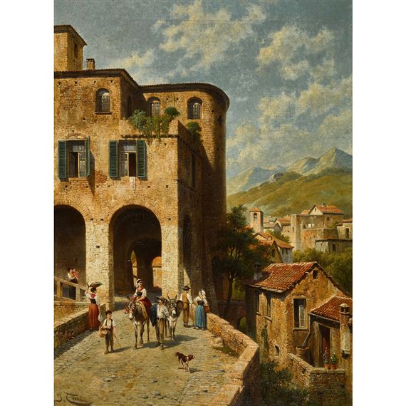 "Vue à Ceriana". by Jacques François Carabain