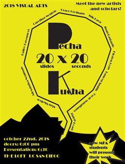 2018 Visual Arts Pecha Kucha - University Art Gallery, UC San Diego