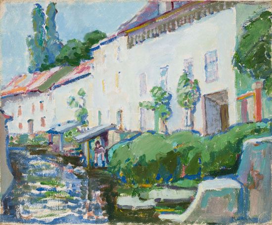 By the Canal, Crécy-en-Brie by Emily Carr, 1911