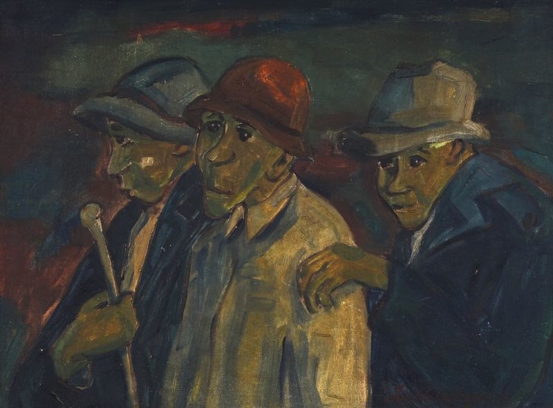 Iris Ampenberger Gentlemen in Hats (1973) MutualArt