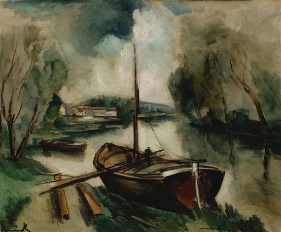 BORDS DE RIVIÈRE by Maurice de Vlaminck, 1913-1914