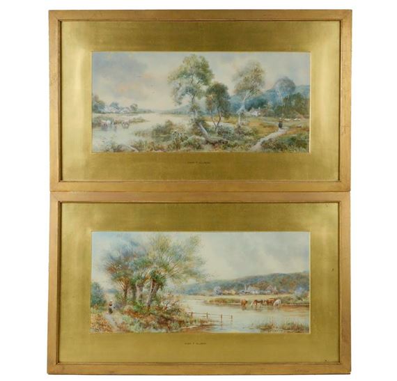 Pair of English Pastoral Views by Charles Frederick Allbon