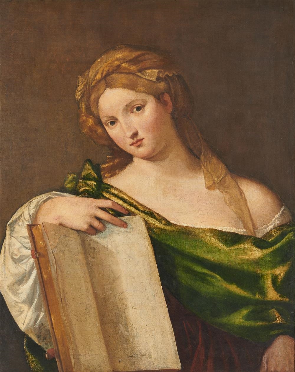 Artwork by Jacopo Palma il Vecchio, A Sibyl, Made of oil on canvas