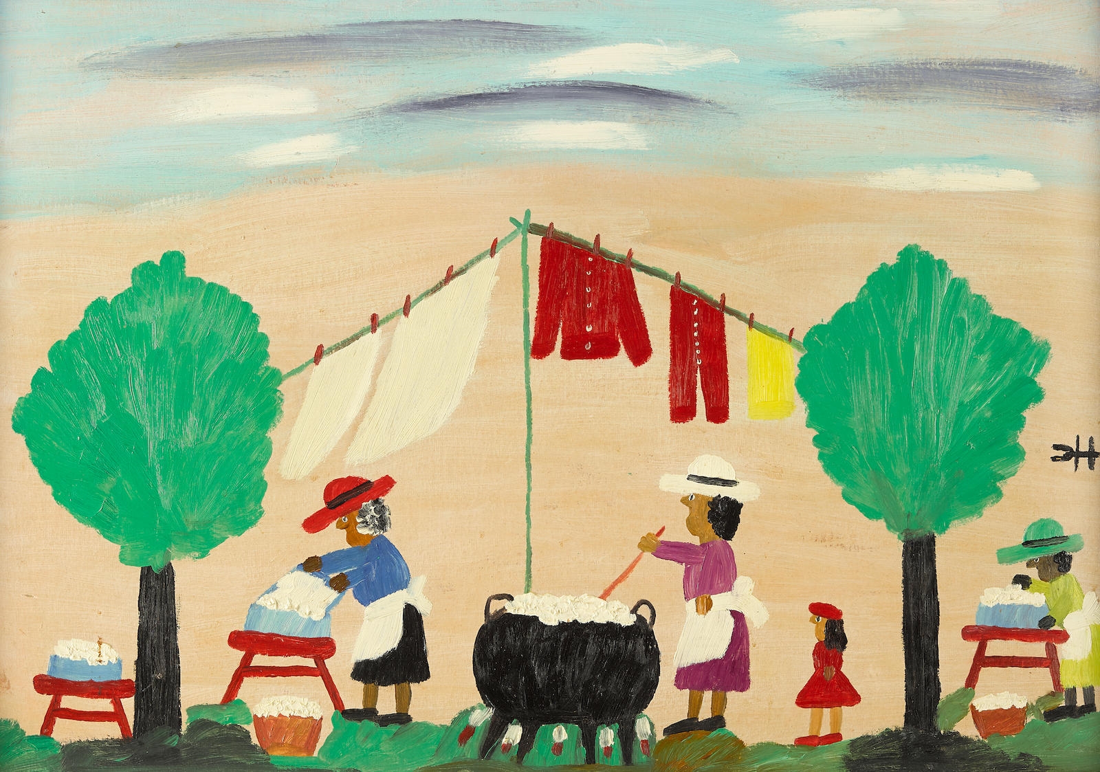 Clementine Hunter Wash Day MutualArt