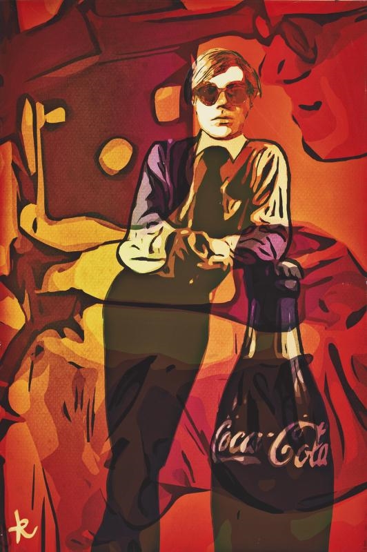 Laurance Rassin | Warhol with Coke Bottle | MutualArt