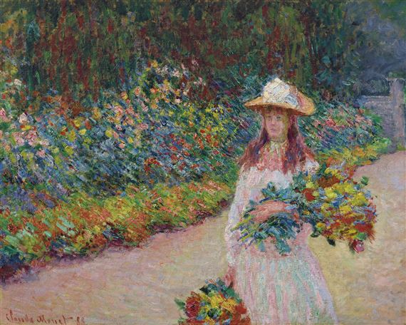 Jeune fille dans le jardin de Giverny by Claude Monet, 1888