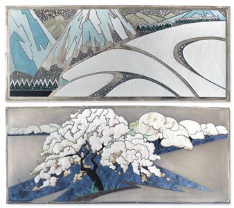 PAIRE DE PLAQUES 'HIVER' ET 'PRINTEMPS' ET 1928 - Jean Goulden