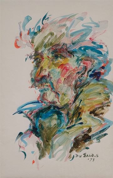 Portrait Of Artist's Friend by Jane Evans, dated 1973
