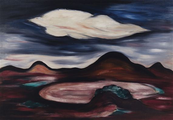 Landscape with Single Cloud by Marsden Hartley, 1922-1923