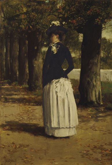 A Stroll in the Park by Childe Hassam, circa 1886