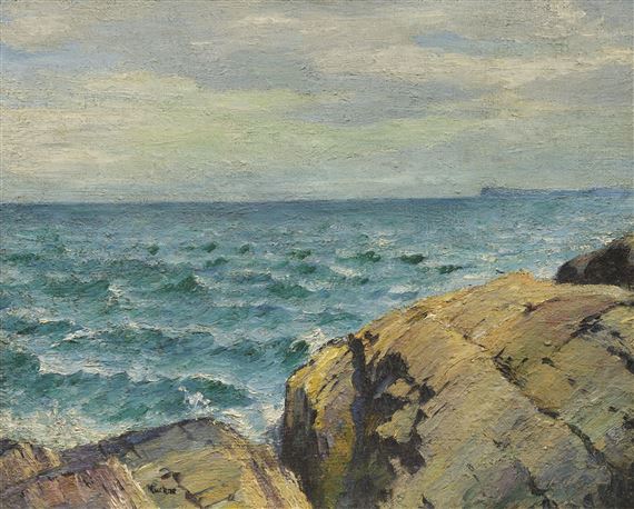 Cornish Headland, St Ives by Max Kuehne, 1912