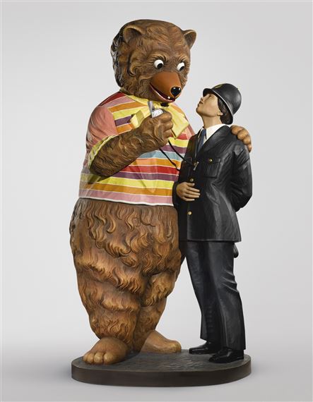 BEAR AND POLICEMAN by Jeff Koons, 1988