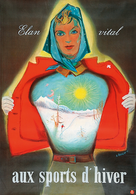 Aux sports d'hiver by Alois Carigiet, 1941
