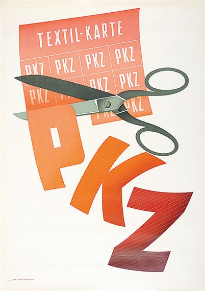 PKZ - Textil-Karte by Emil Alfred Neukomm, 1941