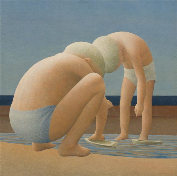 Two Boys Playing by Alex Colville, 1952