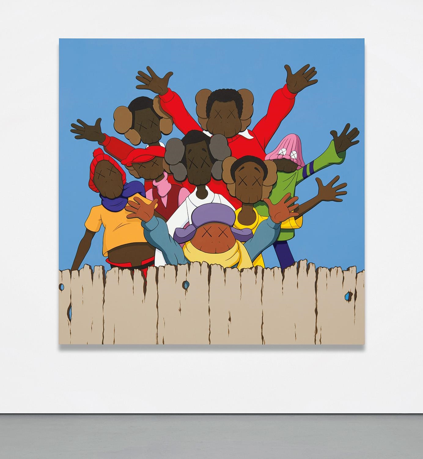 Artwork by KAWS, UNTITLED (FATAL GROUP), Made of acrylic on canvas