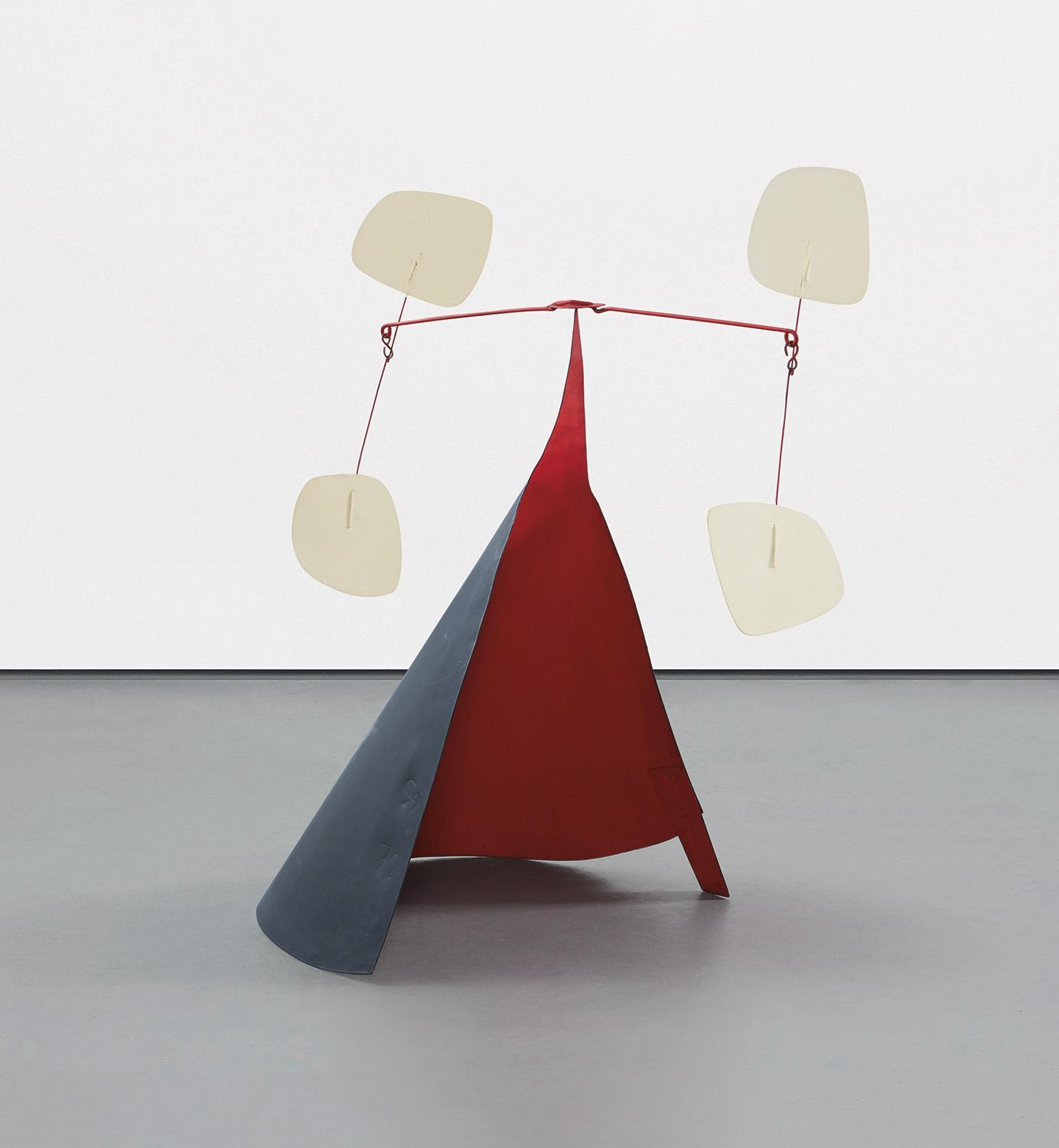 Artwork by Alexander Calder, Conique noir, Made of sheet metal, wire and paint
