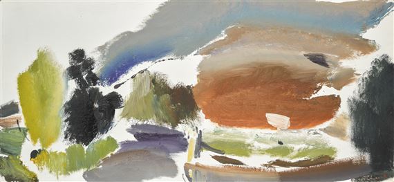 WINDING DOWNLAND LANE by Ivon Hitchens, 1963