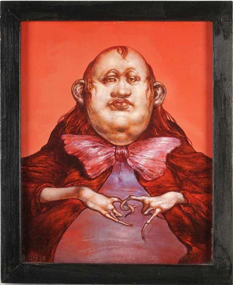 Geistkämpfer vor Utopischem Rosa by Heinz Zander, 1990