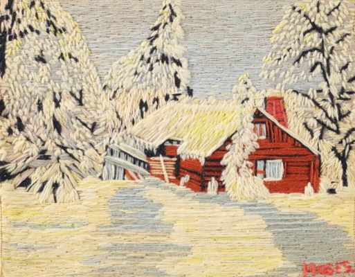 Winter Scene with House