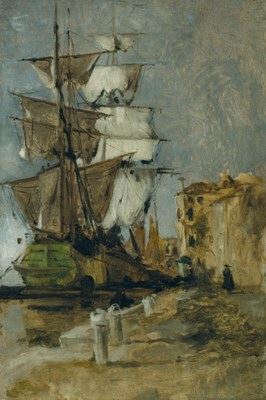 Venetian Sailing Vessel by John Henry Twachtman, 1878