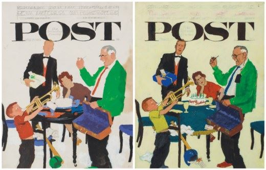 Pair of Studies for 'Birthday Party' by Richard Sargent, 1962