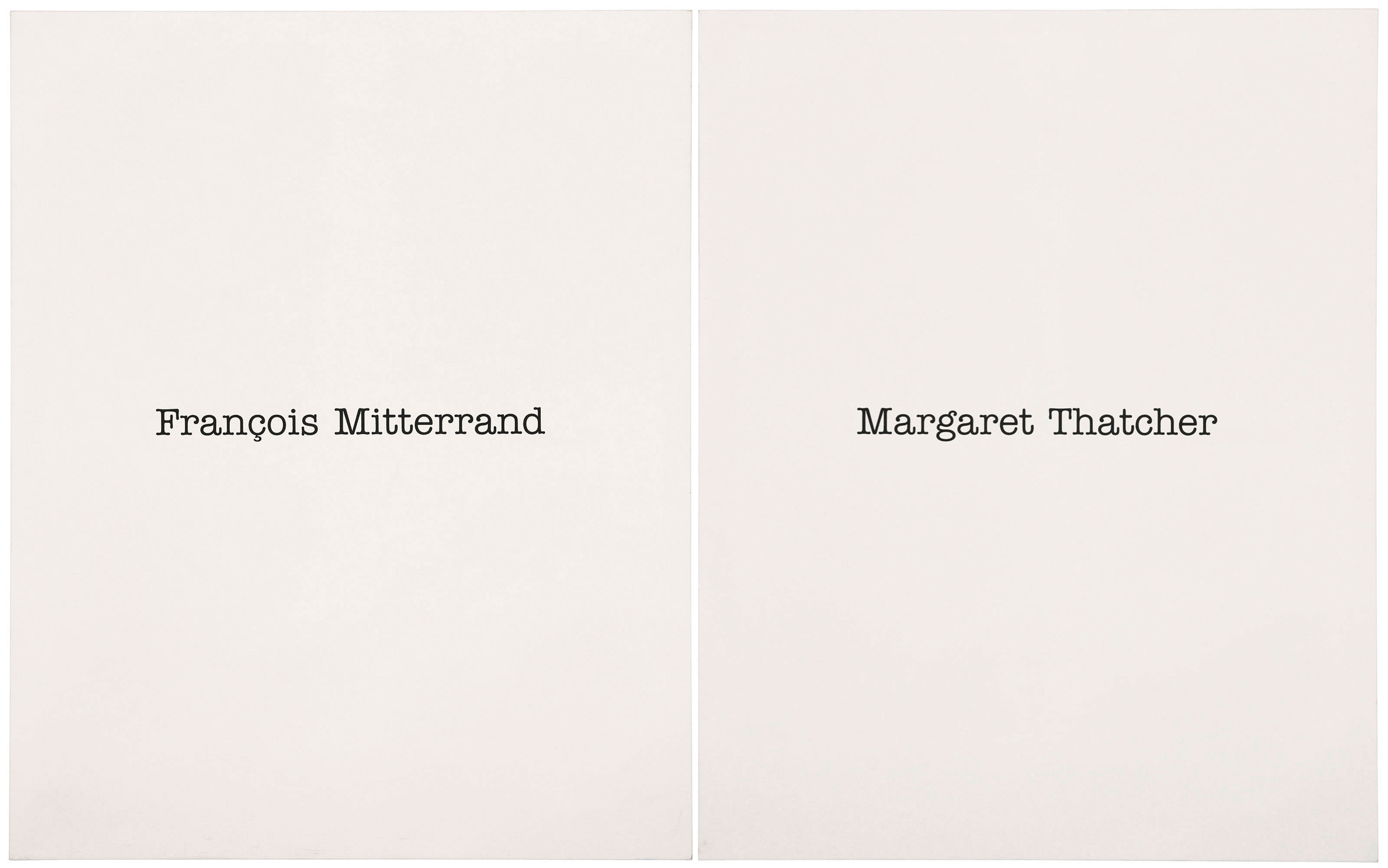 Simon Patterson | Thatcher / Mitterrand (2008) | MutualArt