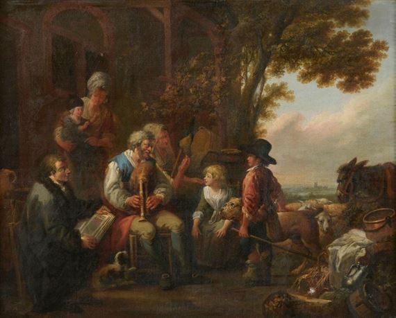 Le philosophe méditant la nature by Louis-Joseph Watteau, 1787
