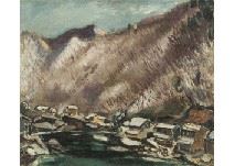 Kinugawa River Hot Spring by Genichiro Inokuma, 1932