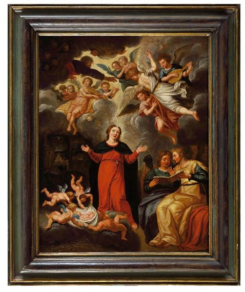 Madonna and Child with angels by Otto van Veen