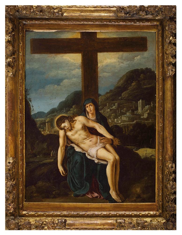 Artwork by Marcello Venusti, Pietà, Made of Oil on copper