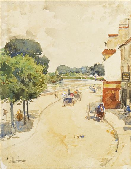 Along the Seine, Bougival by Childe Hassam