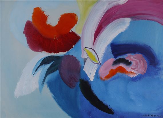 Flowers into blue by John Hitchens, 1967