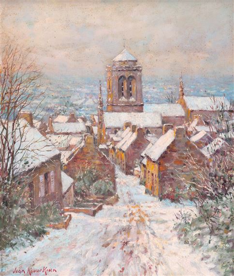 Autumnal river scene by Charles Neal