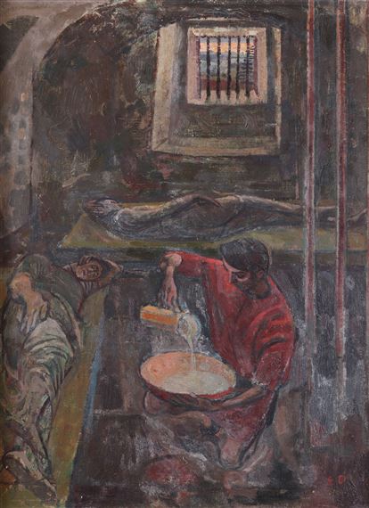 Joseph in prison by Evelyn Dunbar