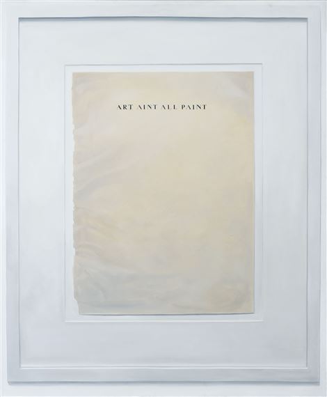 Art Ain’t All Paint (After Matthew Higgs) by Annie Cabigting, 2010